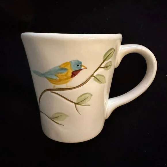 2 - Pier 1 Imports Hand Painted ‘Robin Bird’ Mugs - Picture 4 of 7
